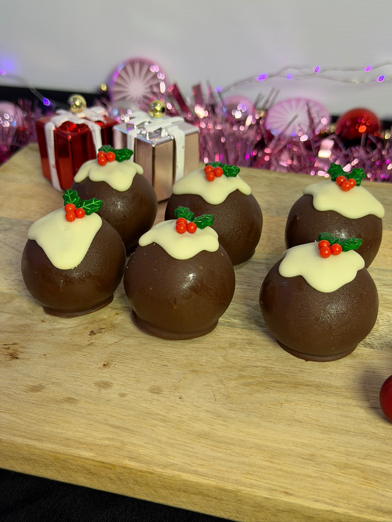 Xmas Pudding Brandy Brownie Balls - 6 pack