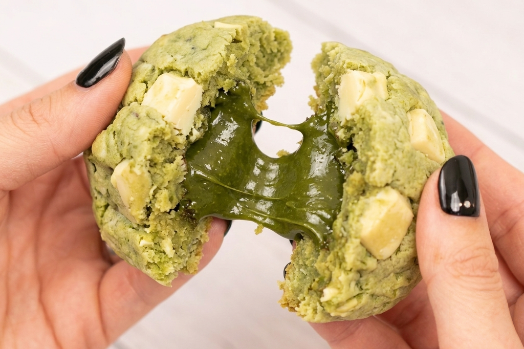 Matcha White Choc STUFFED Chunky Cookie 