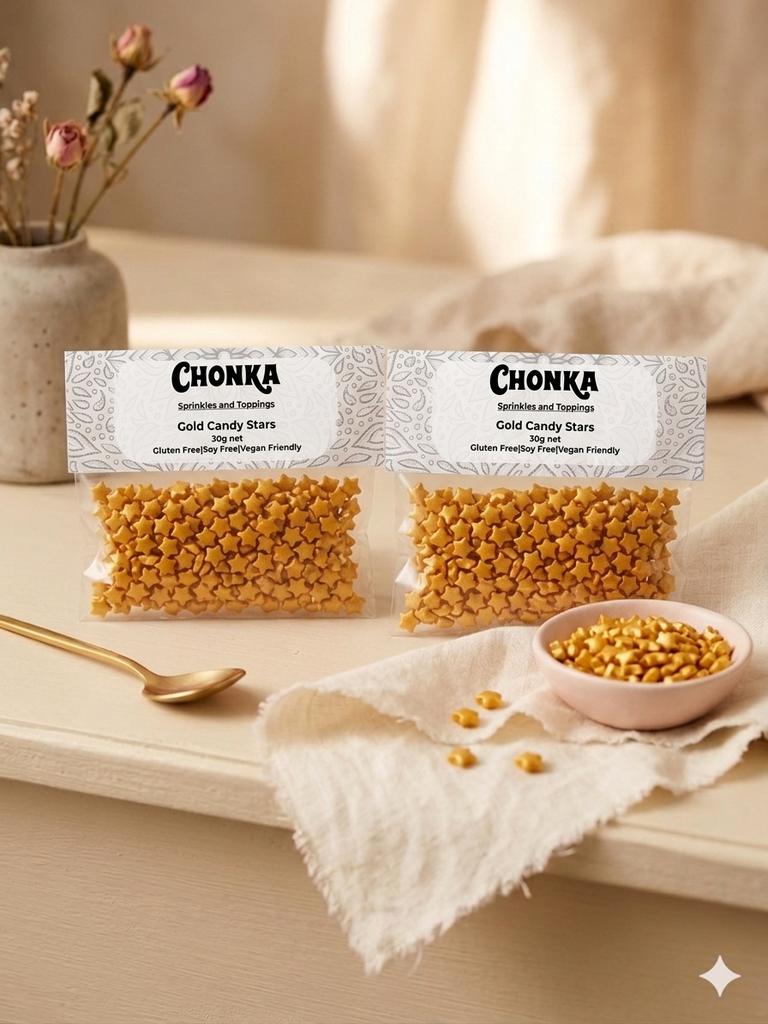 Gold Candy Stars 30g.