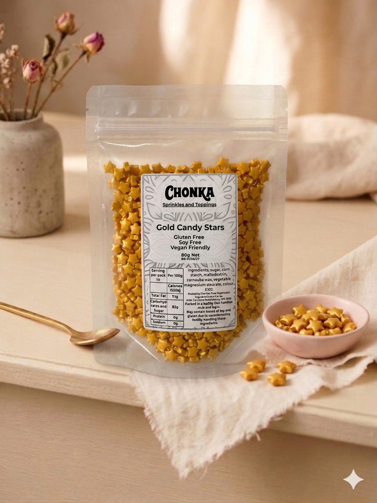 Gold Candy Stars 80g.