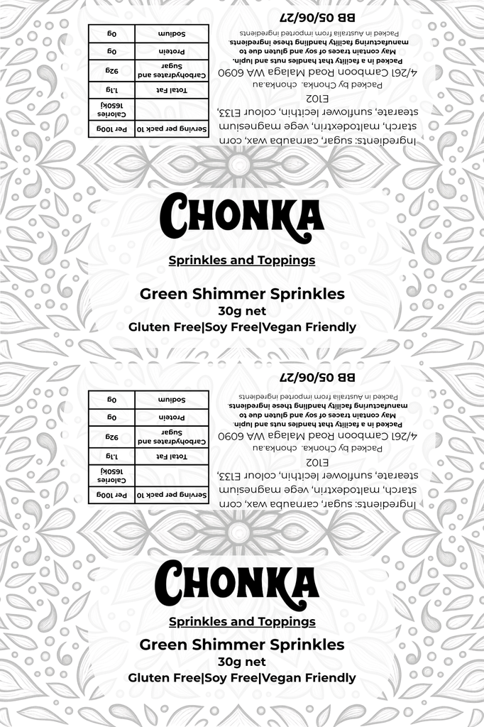 Green Shimmer Sprinkles 30g.