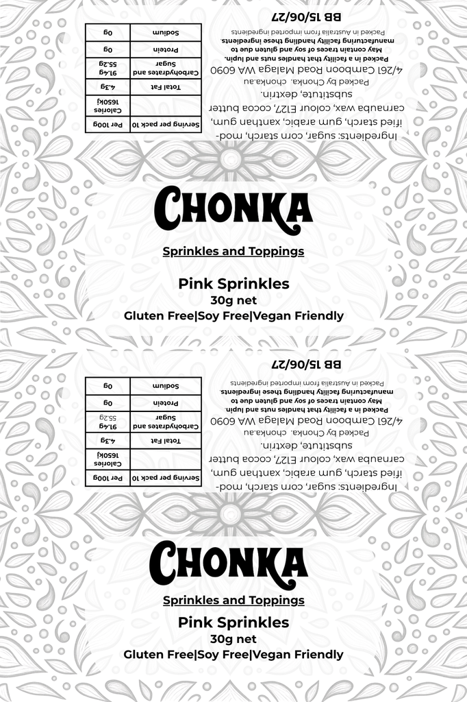 Pink Sprinkles 30g.