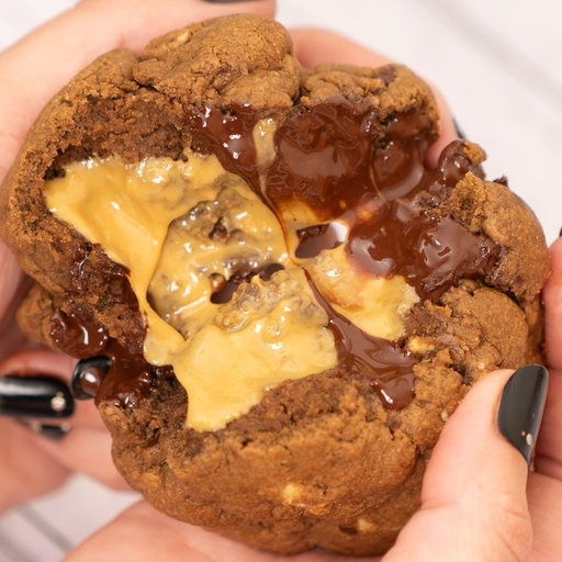 [PEANUT BUTTER CHOC CHIP] Peanut Butter STUFFED Chunky Cookie