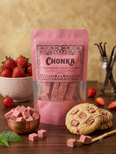 [CHIPS - STRAWBERRY] Strawberry Choc Chunks 100g