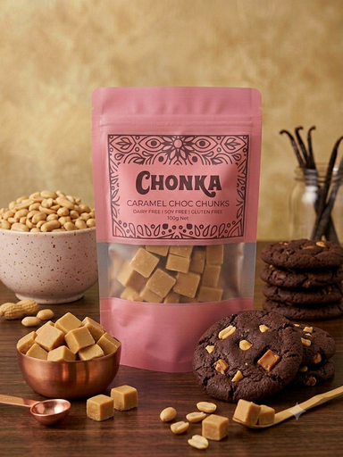[CHIPS - WHITE CHOC CARAMEL] Caramel Choc Chunks 100g