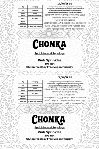 [SPRINKLES - PINK 30G] Pink Sprinkles 30g.