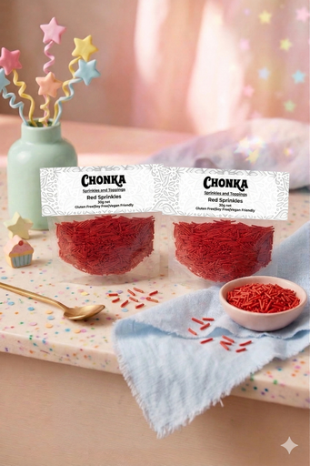 [SPRINKLES - RED 30G] Red Sprinkles 30g.